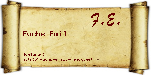 Fuchs Emil névjegykártya